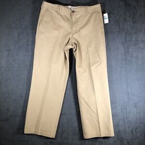 Izod Saltwater Chino Pants Mens 36x30 Khaki Classic Leg Metrix Fit New w Tags